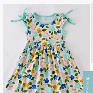 Little Miss Marmalade Mint Floral Playwear Dress Size 4